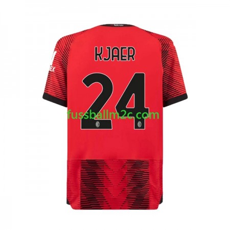 Fußballtrikots AC Mailand Simon Kjaer 24 Heim Trikotsatz 2023-2024